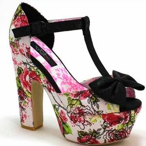 NEW- Iron Fist Creepy Rose Wedge Platform